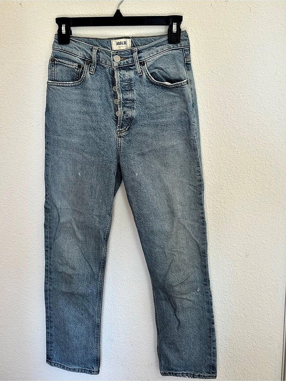 Agolde Riley Straight Leg Organic Cotton Jeans in Blue